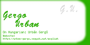 gergo urban business card